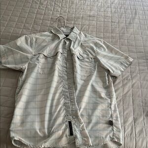 Howler Brothers Light Gray Plaid Casual Button Down Shirt